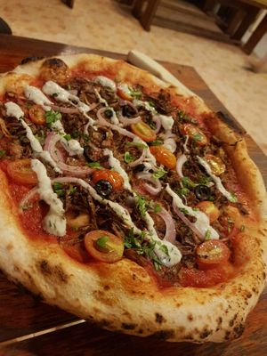 Greek Gyros Vegan Pizza 🍕 at Loro Loco in Koh Lanta