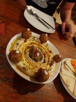 Falafel and Hummus plate at Loro Loco in Koh Lanta