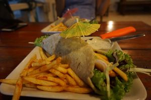 vegan gyros!  at Loro Loco in Koh Lanta