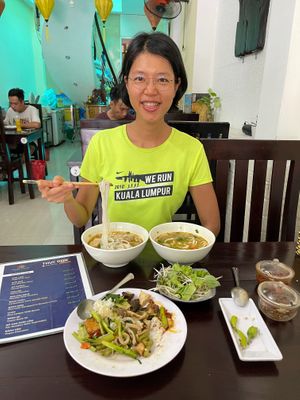 Noodles and rice. Total: 80K vnd at Phuoc Duyen in Da Nang
