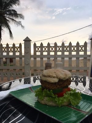 Tofu sandwich at The Container Beach Restaurant in Negombo