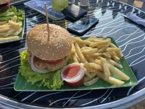 Falafel Burger  at The Container Beach Restaurant in Negombo