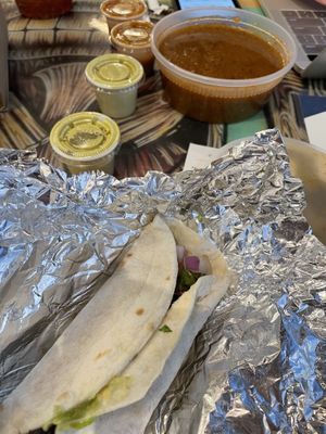 Fresh vegan taco  at AUS - Tacodeli in Austin