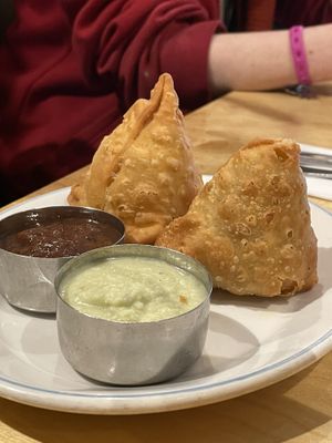 Samosas at Sagar Vegan & Vegetarian Restaurant - West End in London