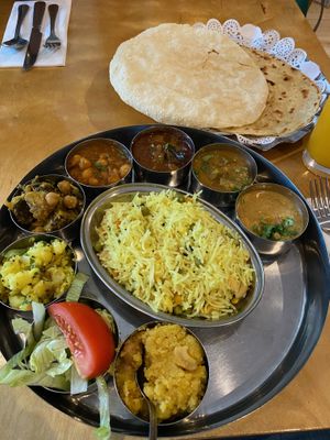 Vegan thali at Sagar Vegan & Vegetarian Restaurant - West End in London