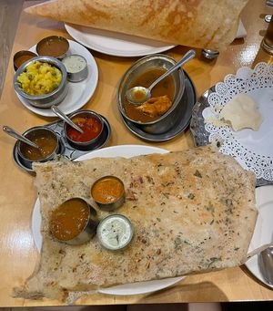 Onion Rava Masala Dosa  at Sagar Vegan & Vegetarian Restaurant - West End in London