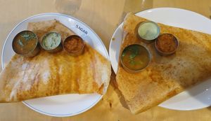 Mysore masala dosas at Sagar Vegan & Vegetarian Restaurant - West End in London