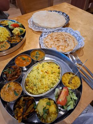 Vegan thali at Sagar Vegan & Vegetarian Restaurant - West End in London