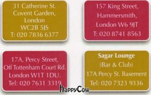  at Sagar Vegan & Vegetarian Restaurant - West End in London