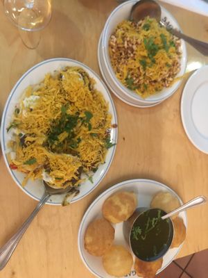 Sev, bel, pani puri at Sagar Vegan & Vegetarian Restaurant - West End in London