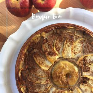 Apple pie gluten free and sugar free, 100% vegan at Bosque Bio in Almada