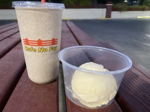 Cookies n cream milkshake. White chocolate peanut butter ice cream.  at Almond Milk Creamery in Las Vegas