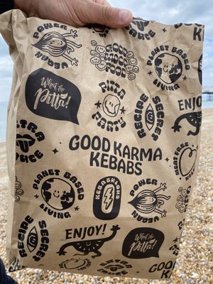 Kebab on the beach 👍🏻 at What The Pitta in Brighton