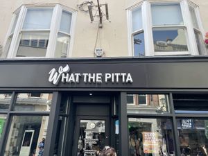 Entrance at What The Pitta in Brighton