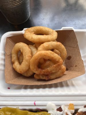 onion rings  at What The Pitta in Brighton
