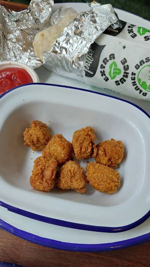 Popcorn chicken at What The Pitta in Brighton