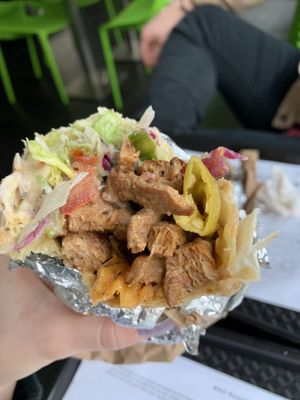 Vegan doner kebab at What The Pitta in Brighton