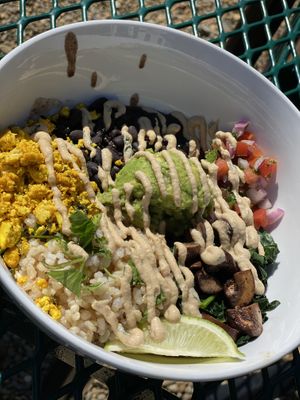 Karma breakfast bowl  at Karma Café in Asheville