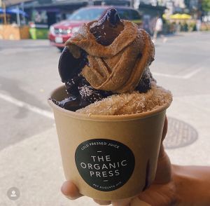 Açai smoothie bowl  at The Organic Press in Toronto