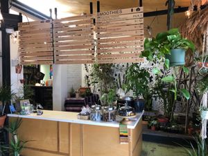 Cafe counter at The Organic Press in Toronto