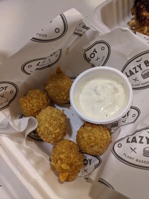 Cheesy bites at Lazy Boy Kitchen in North West London