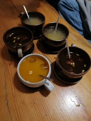 Our teas. We had pumpkin, jujube and citrus. Can't remember the last one at Traditional Tea House Insadong (전통 찻집 인사동) in Seoul