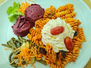 Vegan plate at Agriturismo Teresa delle Fragole in Vigano