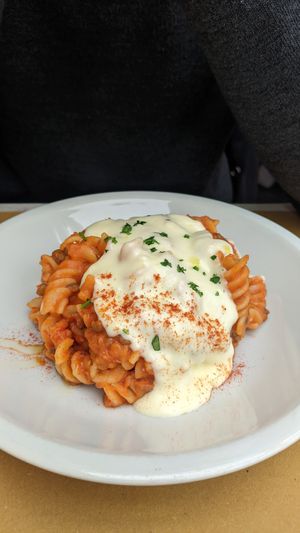Pasta al ragù vegetale e formaggio d'alpeggio at Agriturismo Teresa delle Fragole in Vigano