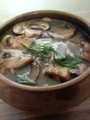 Smoked Soith African Portobella Mushroom Soup at Veg Eats Foods  in Delray Beach