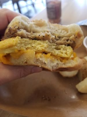Breakfast sandwich. Vegan and scrumptious. at Veg Eats Foods  in Delray Beach