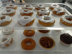 Pumpkin donuts!! at Veg Eats Foods  in Delray Beach