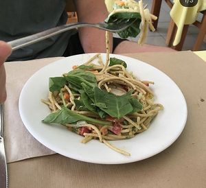 Pasta salad at La Riera in Barcelona