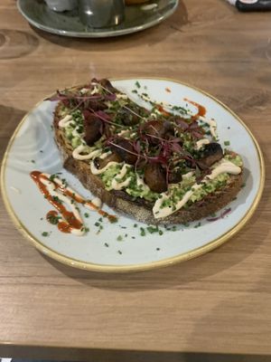 avocado toast at Soul Food Kitchen in Glasgow