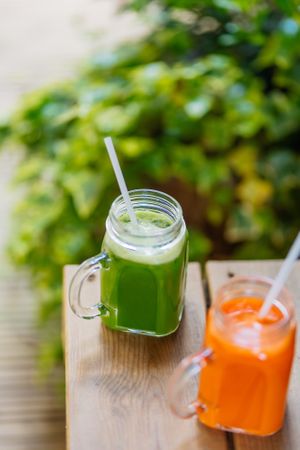 carotenoid and green juice at Soul Food Kitchen in Glasgow