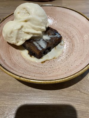 Sticky toffee pudding   at Soul Food Kitchen in Glasgow