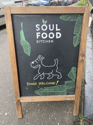Dog friendly 🐶   at Soul Food Kitchen in Glasgow