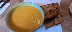 Soup and sourdough at Soul Food Kitchen in Glasgow