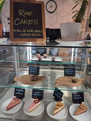 Raw cakes at Soul Food Kitchen in Glasgow
