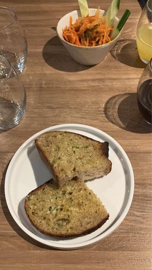 Herbed Garlic Bread & Kimchii  at Soul Food Kitchen in Glasgow