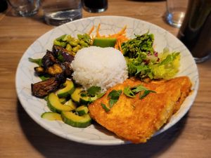 Sesame tofu soul bowl at Soul Food Kitchen in Glasgow