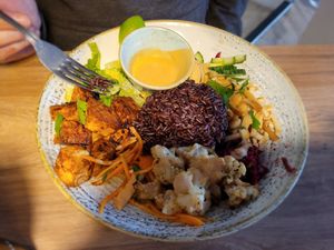 Spring lemongrass soul bowl at Soul Food Kitchen in Glasgow