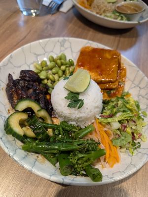 Sesame tofu bowl at Soul Food Kitchen in Glasgow