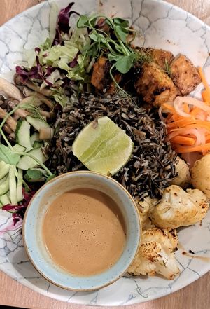 Lemongrass soul bowl at Soul Food Kitchen in Glasgow