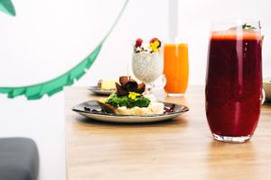 Chia Pudding with our Avo on toast -  A Vegan classic!  at Soul Food Kitchen in Glasgow