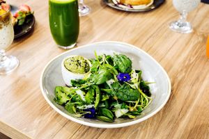 Green Goddess with a Green Juice at Soul Food Kitchen in Glasgow