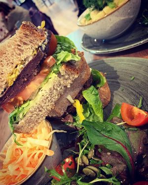 “Bacon” sandwich  at Soul Food Kitchen in Glasgow