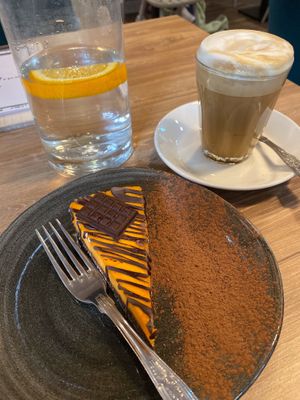 Orange chocolate cheezecake at Soul Food Kitchen in Glasgow