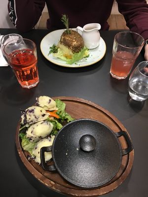 Jackfruit Goulash & Haggis, Neeps & Tatties from the Burns Night Specials board at Soul Food Kitchen in Glasgow