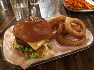 Beyond meat burger at HUB St Ives in St Ives