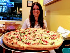 Large vegan farm pizza  at Origin Craft Beer & Pizza - Hillview St in Sarasota